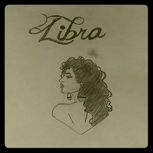 Libra goddess of balance drawing